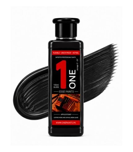 Black 1 Liter Leather Edge Paint by OnePaints.pk