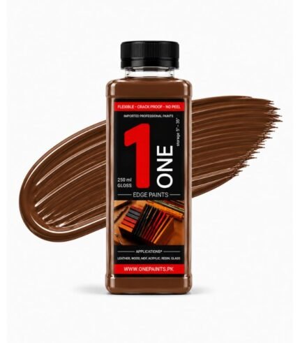 Brown 250ml Leather Edge Paint by OnePaints.pk