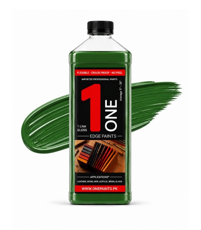 Green 1 Liter Leather Edge Paint by OnePaints.pk