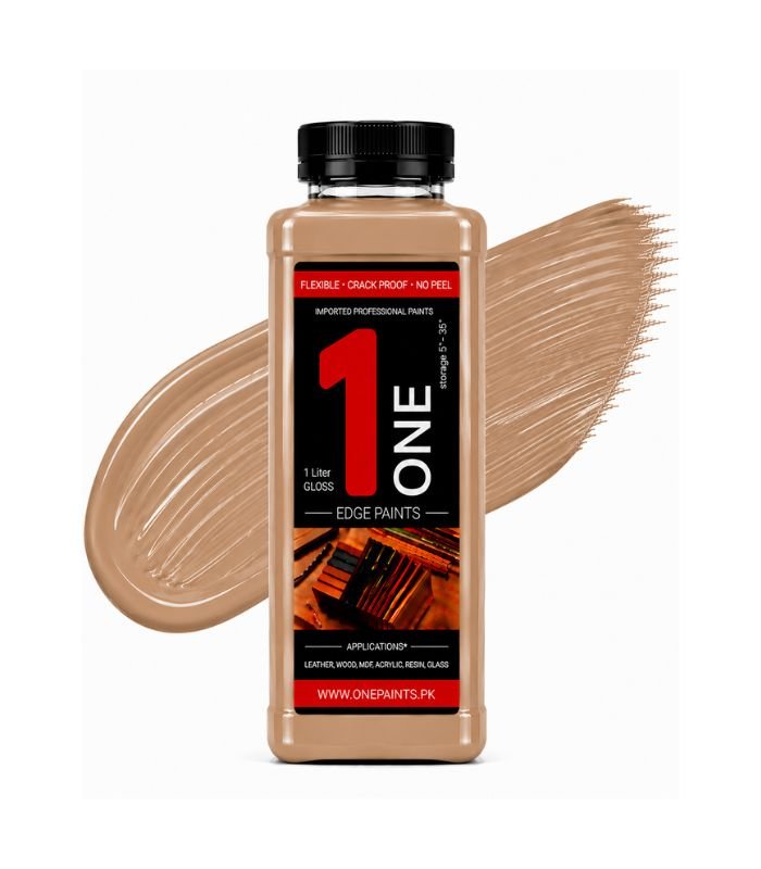 Light Brown 1 Liter Leather Edge Paint by OnePaints.pk