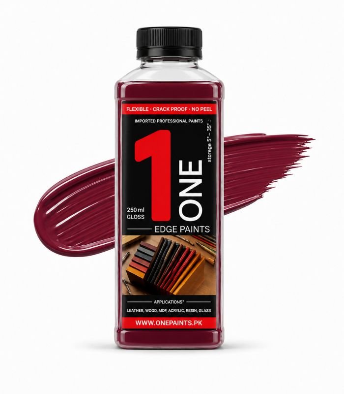 Maroon 250ml Leather Edge Paint by OnePaints.pk