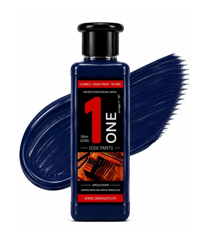 Navy Blue 100ml Leather Edge Paint by OnePaints.pk