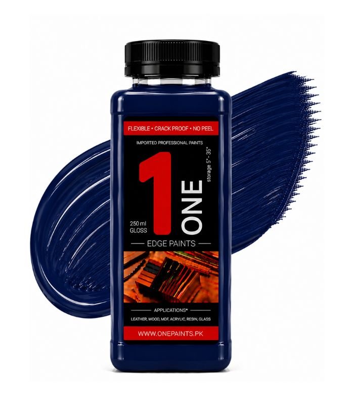 Navy Blue 250ml Leather Edge Paint by OnePaints.pk