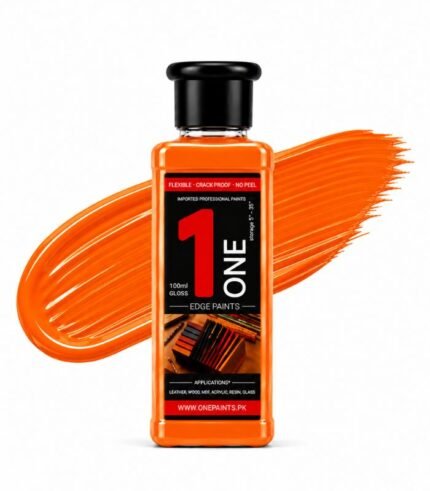 Orange 100ml Leather Edge Paint by OnePaints.pk