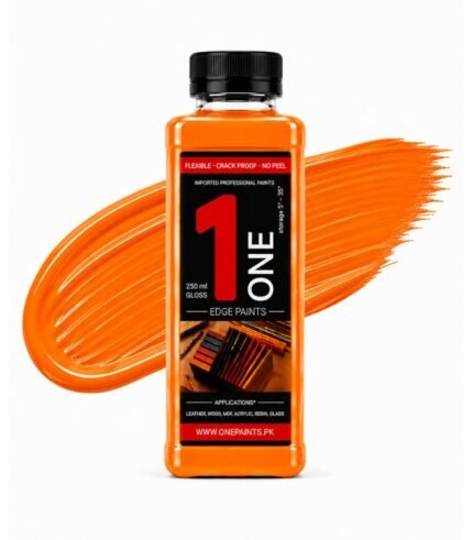 Orange 250ml Leather Edge Paint by OnePaints.pk