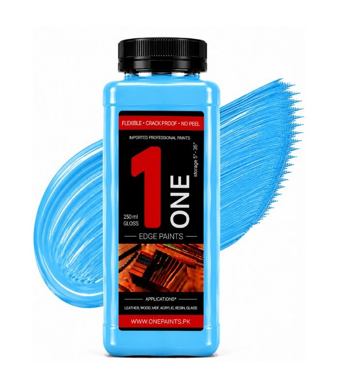 Sky Blue 250ml Leather Edge Paint by OnePaints.pk